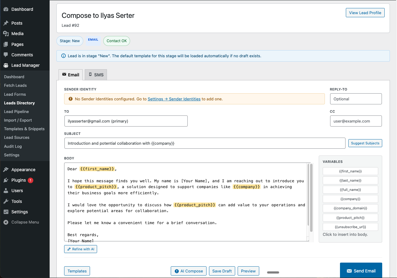 Compose Email