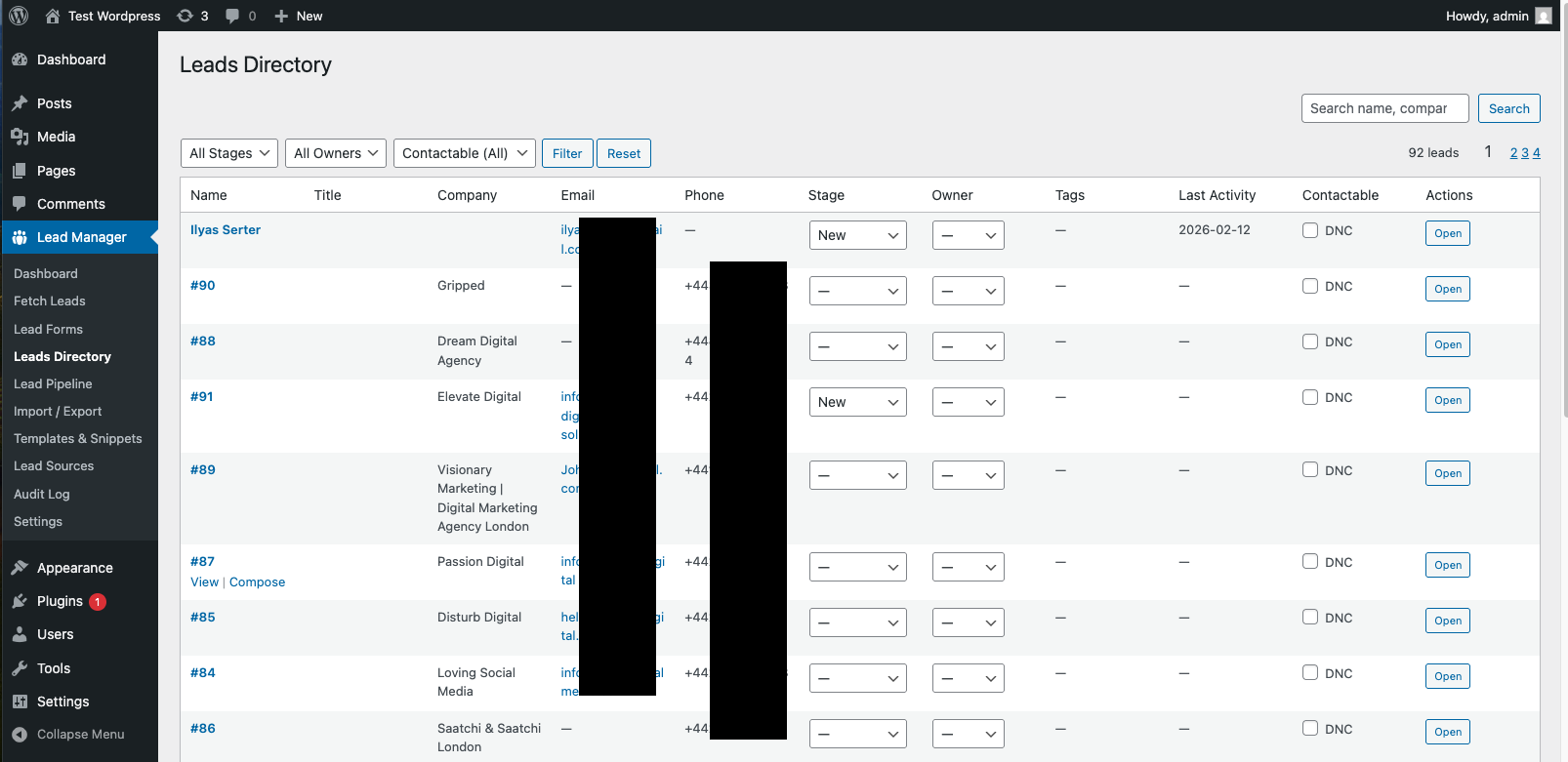 Leads Directory